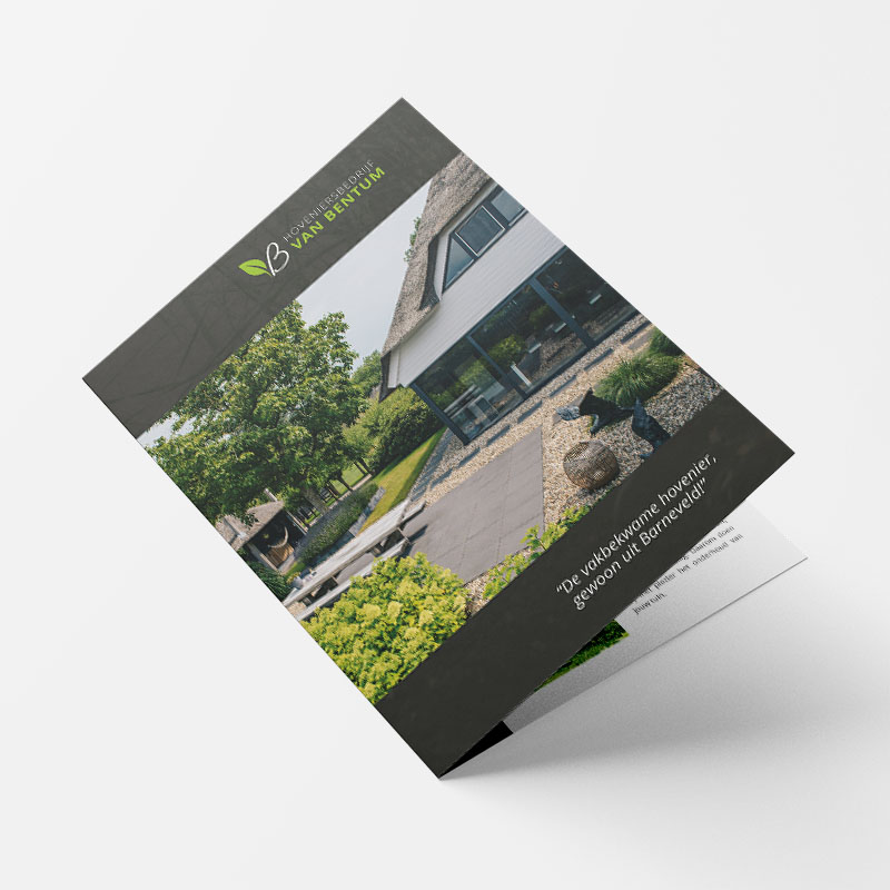 Brochure Ontwerp Hoveniersbedrijf Van Bentum